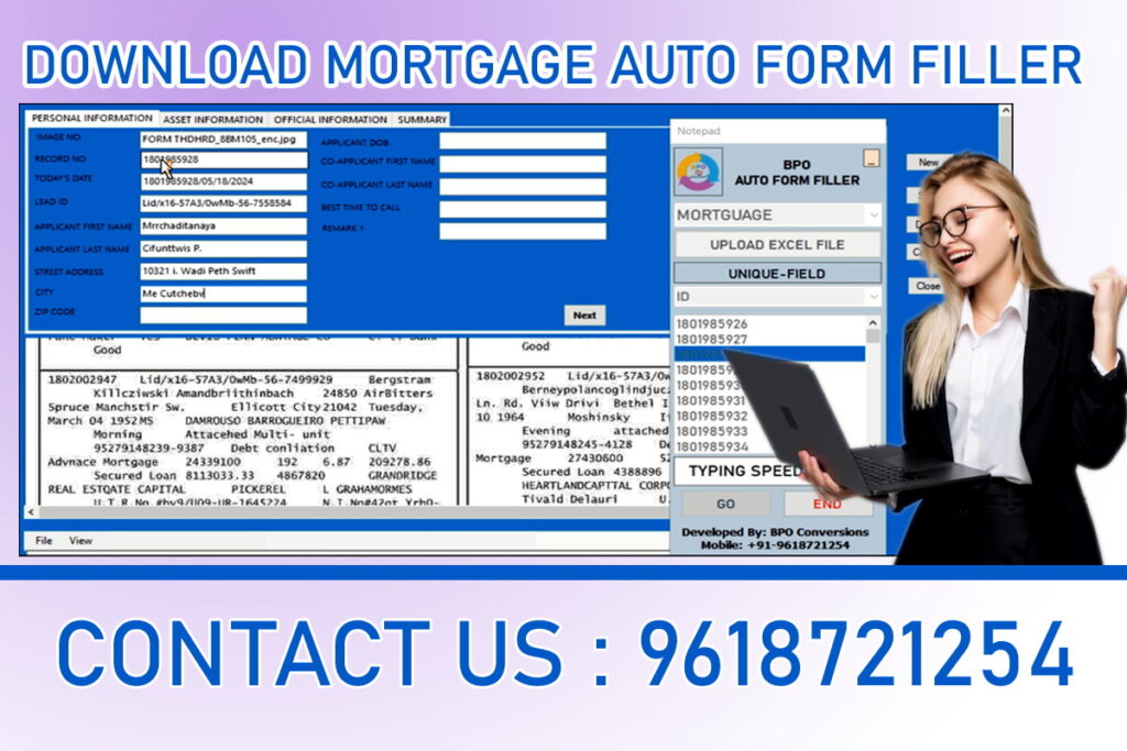 Mortgage Form Filling Auto Typer